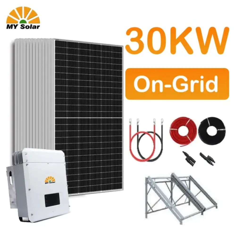 30kw 30 كيلووات على الشبكة خارج الشبكة نظام طاقة الطاقة الشمسية - ماي سولار