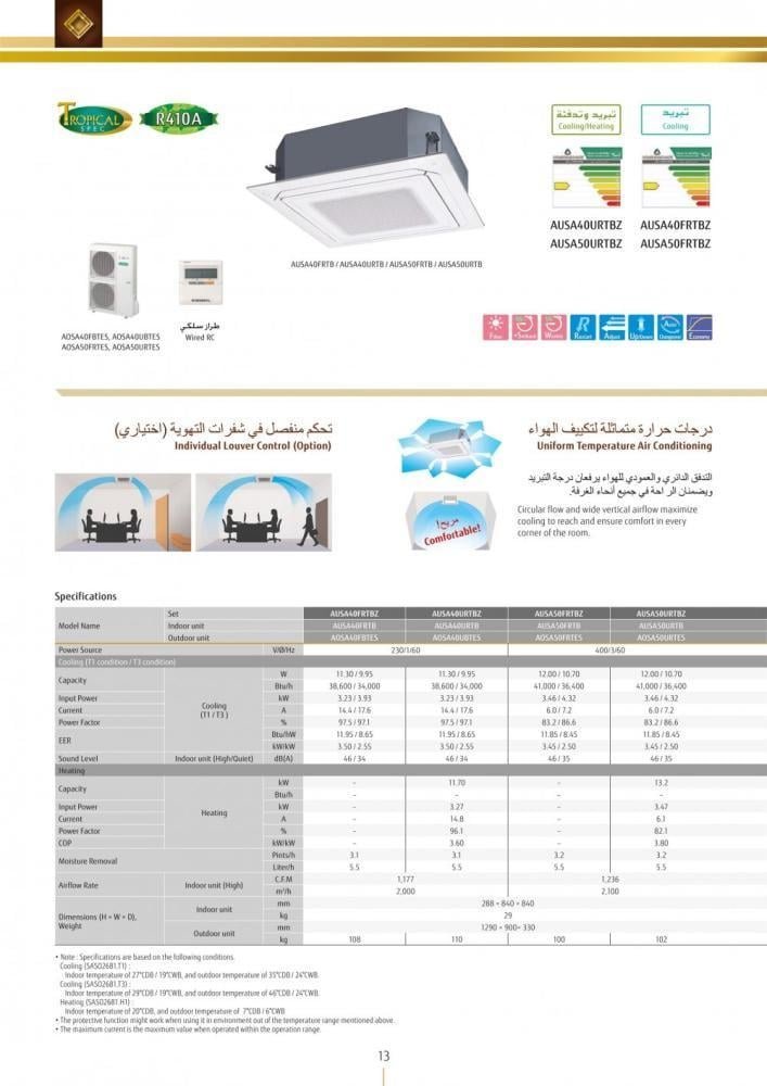 مكيف كاسيت جنرال سعة التبريد 41000 و ح ب/س - الصورة 6